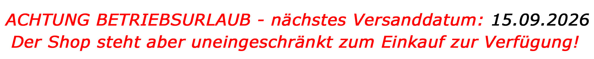 Betriebsurlaub