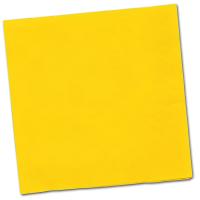 Papierserviette gelb aus 100 % Zellulose.