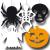Dekohänger Set Halloween mit diversen Partydeko Motiven (Kürbis, Totenkopf, Skelett, Geist und Spinne)