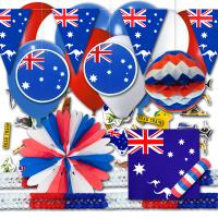 Australien Partydekoset mit blau-weiß-roter...
