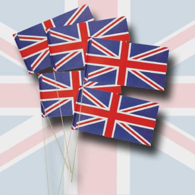 "Großbritannien" Qualitäts-Fähnchen am Holzstab | ab 10 Stück