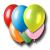 Luftballons in diversen Farben gemischt, für die passende Partydekoration.