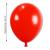 Luftballon rot aus Naturlatex mit Abmessungsanzeige von maximal 33 cm Durchmesser.