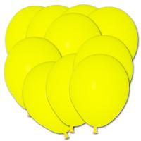 10 Luftballons gelb im Dekoset.