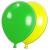 Qualitäts-Luftballons grün und gelb | 10 Stück