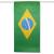Einzelne Flagge der Brasilien Fahnenkette aus schwer entflammbarem Papier.
