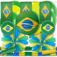 Brasilien Deko blau-gelb-grün mit zahlreichen passenden Partyartikel für die brasilianische Länderdekoration.