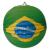 Papier-Lampion rund mit Aufdruck der Brasilien Flagge.