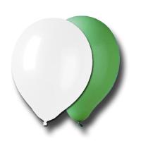 Luftballons Set mit grünen und weißen Luftballons für...
