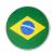 Runder Dekohänger mit ca. 28 cm Durchmesser und Brasilien Flagge Motiv aus Karton, beidseitig bedruckt, mit Nylonschnur zum Aufhängen