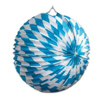 Lampion mit bayrischer Raute in blau-weiß für...