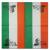 Aufgefaltete Italien Papierservietten mit Flagge Motiv in grün-weiß-rot und Kolosseum Motiv