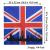 Großbritannien Flagge Papierservietten mit Union Jack und Größenangaben