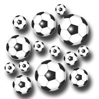 Tischdeko Motive mit schwarz-weißen Fußball...