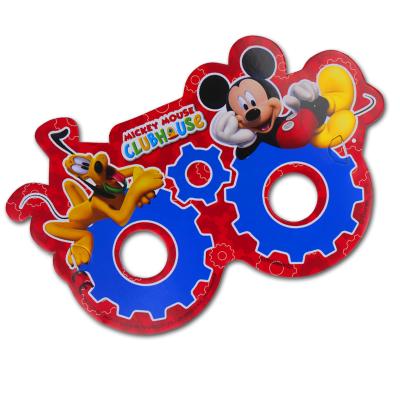 Partymasken aus Karton mit Mickey Mouse und Pluto Motiven für die Kindergeburtstag Mottoparty.