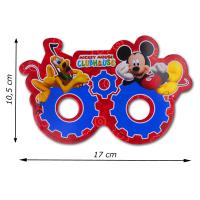 Kindergeburtstag Partymasken mit Mickey Mouse und Pluto Motiv sowie passenden Größenangaben.