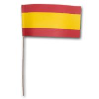 Fähnchen Spanien am Holzstab für die spanische Partydeko.