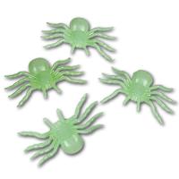 4 fluoreszierende Plastikspinnen für eine gruselige...