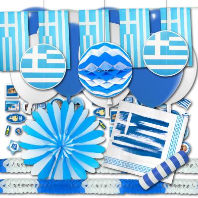 Blau-weißes Griechenland Partydekoset Basic zum Vorteilspreis.