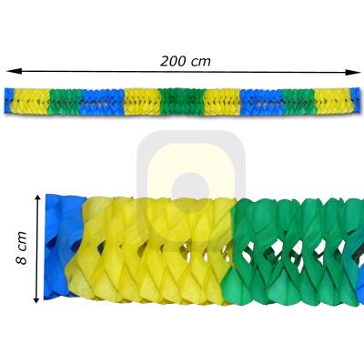Papier-Girlande 6 M, Blau – Einfache Dekoration Für Geburtstag, Hochzeit, Party & Feiern