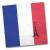 Papierservietten im Design der Frankreich Flagge und mit Eiffelturm Motiv.