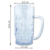 Mehrweg Kunststoff Bierkrug 0,5 l in Glasoptik mit...