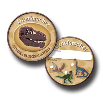 6 Kindergeburtstag Dinosaurier Spiel-Forscherausweis