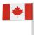 Fähnchen am Kunststoffstab Kanada mit rot-weißem Ahorn Flaggen Motiv.