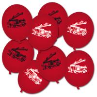 "Feuerwehr" Kindergeburtstag Motiv-Luftballons | 8 Stk.