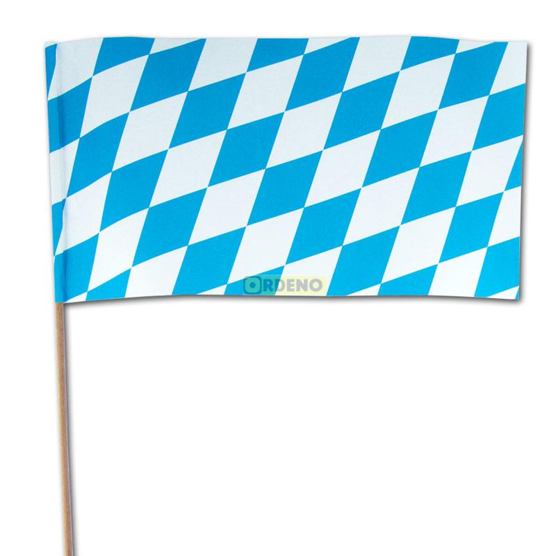 Bayern Flagge Papierfahnen am Holzstab [Sparpreise]