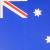 Großaufnahme des Deckenhänger Australien Flagge 28 cm aus Karton.