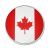 Beidseitig bedruckter Dekohänger mit Kanada Flaggen Motiv, rund, ca. 13,5 cm DM mit transparenter Nylonschnur zum Aufhängen.
