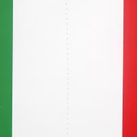Großaufnahme des Dekohänger Italien Flagge 28 cm aus Karton.