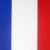 Großaufnahme des Dekohänger Frankreich Flagge 28 cm aus Karton.