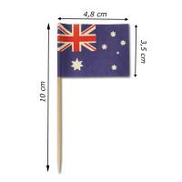 Fahnenpicker mit Australien Flagge und Abmessungsanzeigen.