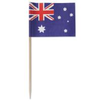 Fahnenpicker aus Holz mit Australien Flagge Motiv aus...