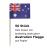 Australien Fahnenpicker mit Papierflaggen, Holzpicker und Beschreibung