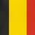 Großansicht der Flagge aus Papier, des Belgien Fahnenpickers am Holzstäbchen.