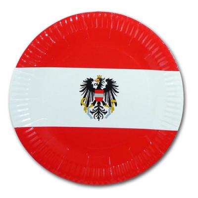 "Österreich Flagge" Pappteller | 10 Stück