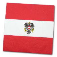 Österreich Motivservietten rot-weiß-rot mit Adler