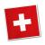 Schweiz Motivservietten in rot-weiß mit Flaggenmotiv
