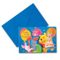 Winnie the Pooh Kindergeburtstag Einladungskarten mit...