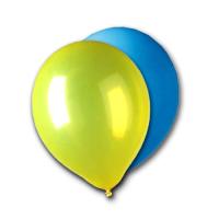 10 Qualitäts-Luftballons gemischt in blau und gelb...