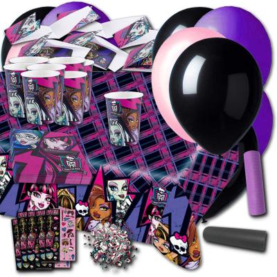 Günstiger Partykoffer mit Partygeschirr und Partydeko für den Kindergeburtstag Monster High