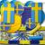 Blau-gelbes Dekoset im Design der Schweden Flagge.