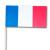 Qualitäts-Fähnchen mit Frankreich Flaggen am Holzstab.