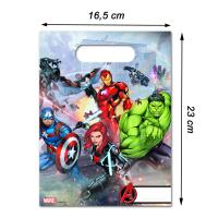 Avengers-Partytasche mit Maßangabe: ca. 23 x 16,5 cm, passend für kleine Geschenke und Mitgebsel