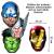 Avengers-Partymasken mit Maßangaben, passend für Kinderköpfe – ca. 22 x 15 cm