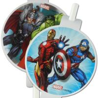Nahaufnahme der Superhelden-Motive: Hulk, Thor, Iron Man...