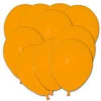10 Luftballons orange aus Naturlatex.
